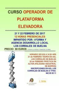 Curso de operador de plataforma elevadora
