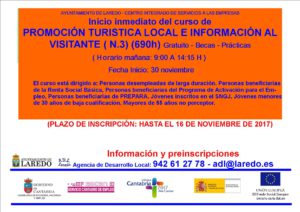 Cartel Curso PROMOCION TURISTICA LOCAL